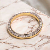 0.75 Carat PAVE Yellow Plated Diamond Bezel FOR Rolex 25mm Datejust 67193